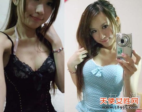 一个疗程后胸部真的大了和以前对比差别大呀